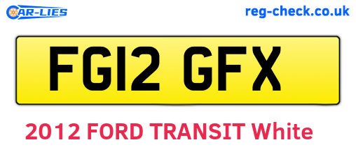 FG12GFX are the vehicle registration plates.