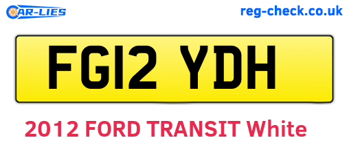 FG12YDH are the vehicle registration plates.