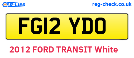 FG12YDO are the vehicle registration plates.