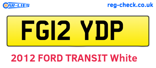 FG12YDP are the vehicle registration plates.