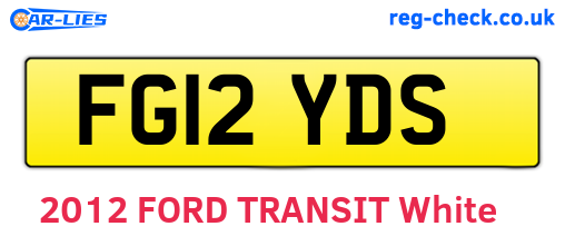FG12YDS are the vehicle registration plates.