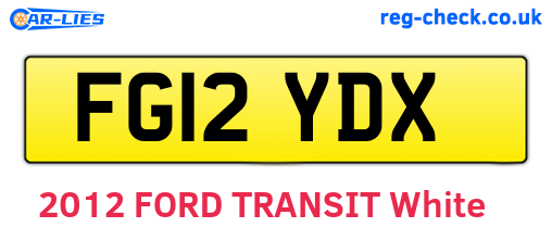 FG12YDX are the vehicle registration plates.
