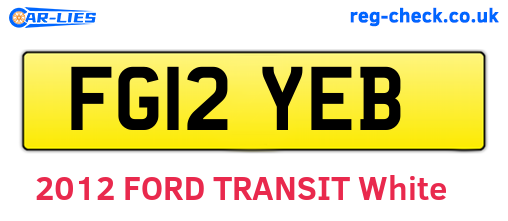 FG12YEB are the vehicle registration plates.