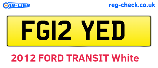 FG12YED are the vehicle registration plates.