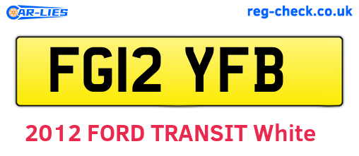 FG12YFB are the vehicle registration plates.