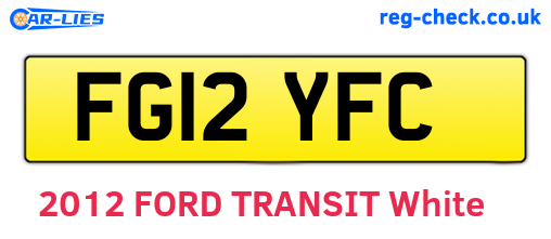 FG12YFC are the vehicle registration plates.