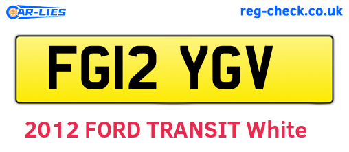 FG12YGV are the vehicle registration plates.