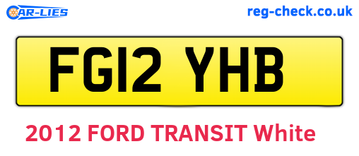 FG12YHB are the vehicle registration plates.