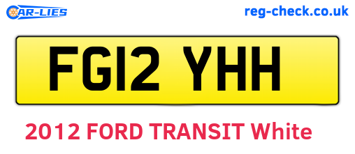 FG12YHH are the vehicle registration plates.