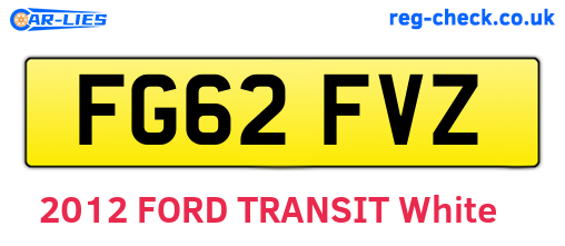 FG62FVZ are the vehicle registration plates.