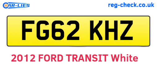 FG62KHZ are the vehicle registration plates.
