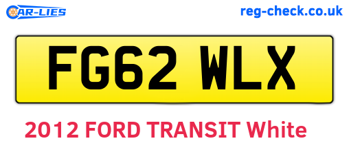 FG62WLX are the vehicle registration plates.