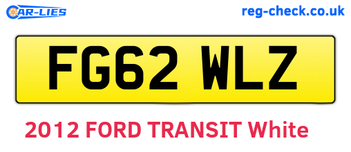 FG62WLZ are the vehicle registration plates.