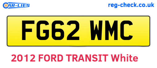 FG62WMC are the vehicle registration plates.