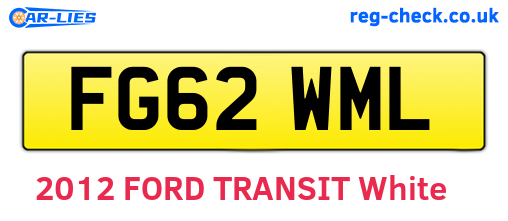 FG62WML are the vehicle registration plates.