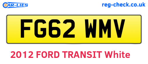 FG62WMV are the vehicle registration plates.