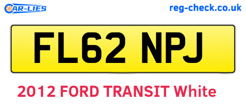 FL62NPJ are the vehicle registration plates.