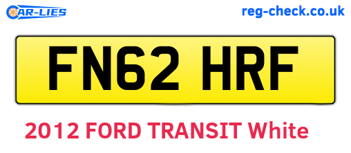 FN62HRF are the vehicle registration plates.