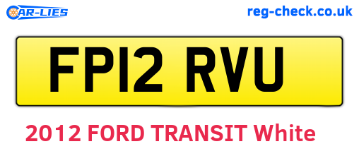 FP12RVU are the vehicle registration plates.