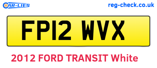 FP12WVX are the vehicle registration plates.