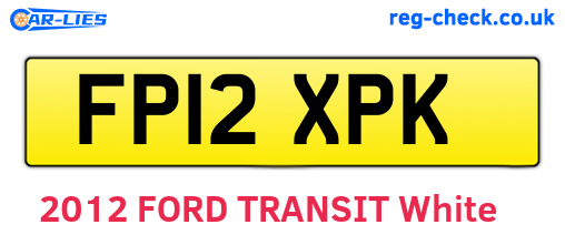FP12XPK are the vehicle registration plates.