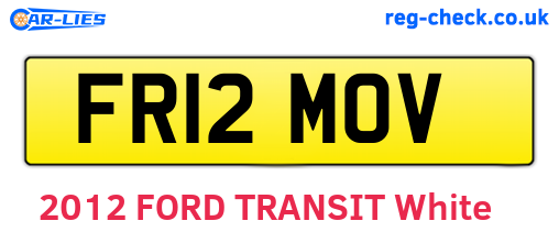 FR12MOV are the vehicle registration plates.