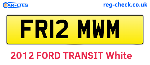 FR12MWM are the vehicle registration plates.