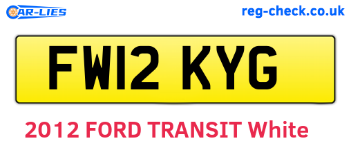 FW12KYG are the vehicle registration plates.