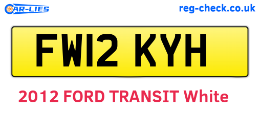 FW12KYH are the vehicle registration plates.