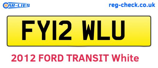 FY12WLU are the vehicle registration plates.