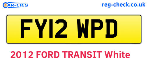 FY12WPD are the vehicle registration plates.