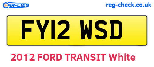 FY12WSD are the vehicle registration plates.