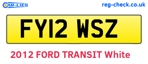 FY12WSZ are the vehicle registration plates.
