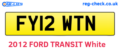 FY12WTN are the vehicle registration plates.