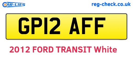 GP12AFF are the vehicle registration plates.