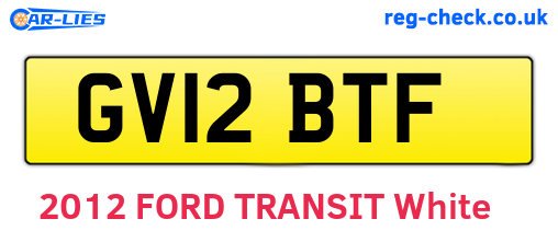 GV12BTF are the vehicle registration plates.