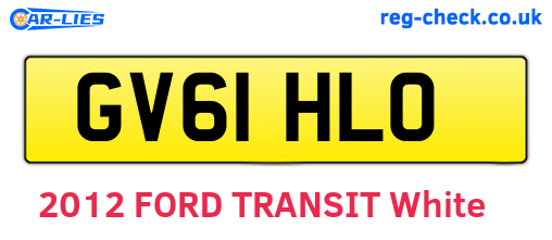 GV61HLO are the vehicle registration plates.