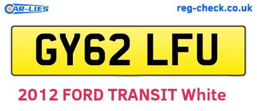 GY62LFU are the vehicle registration plates.