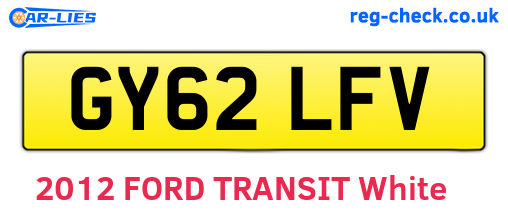 GY62LFV are the vehicle registration plates.