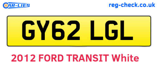 GY62LGL are the vehicle registration plates.