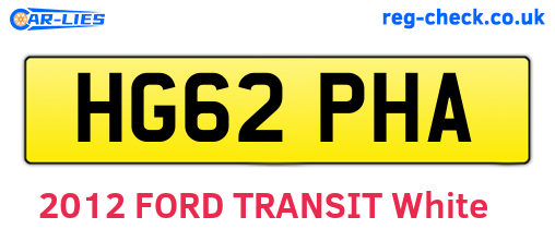 HG62PHA are the vehicle registration plates.