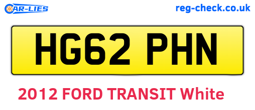 HG62PHN are the vehicle registration plates.