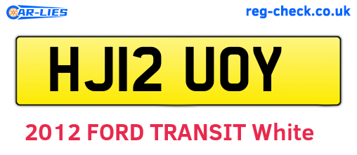 HJ12UOY are the vehicle registration plates.
