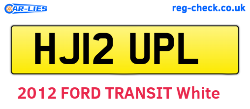 HJ12UPL are the vehicle registration plates.
