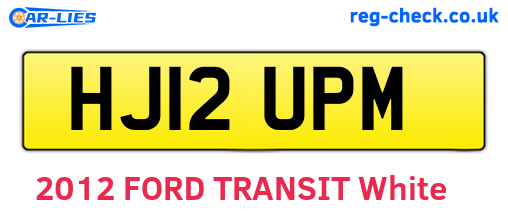 HJ12UPM are the vehicle registration plates.