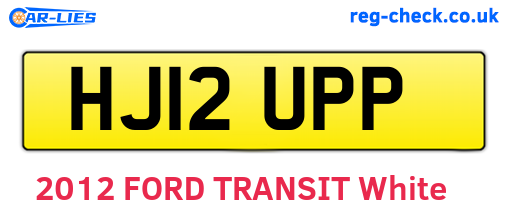 HJ12UPP are the vehicle registration plates.