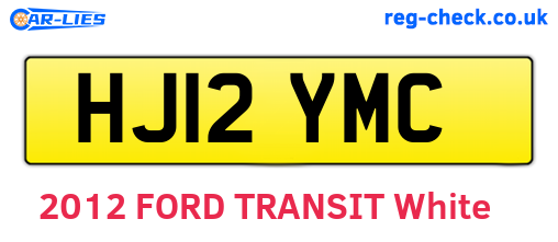HJ12YMC are the vehicle registration plates.