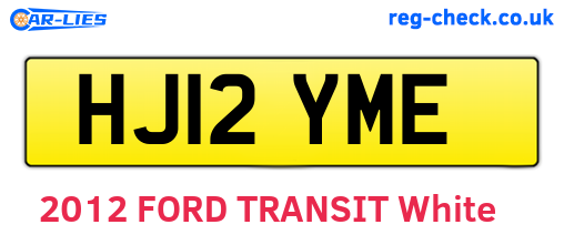 HJ12YME are the vehicle registration plates.