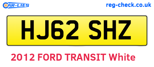 HJ62SHZ are the vehicle registration plates.