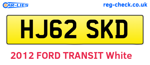 HJ62SKD are the vehicle registration plates.
